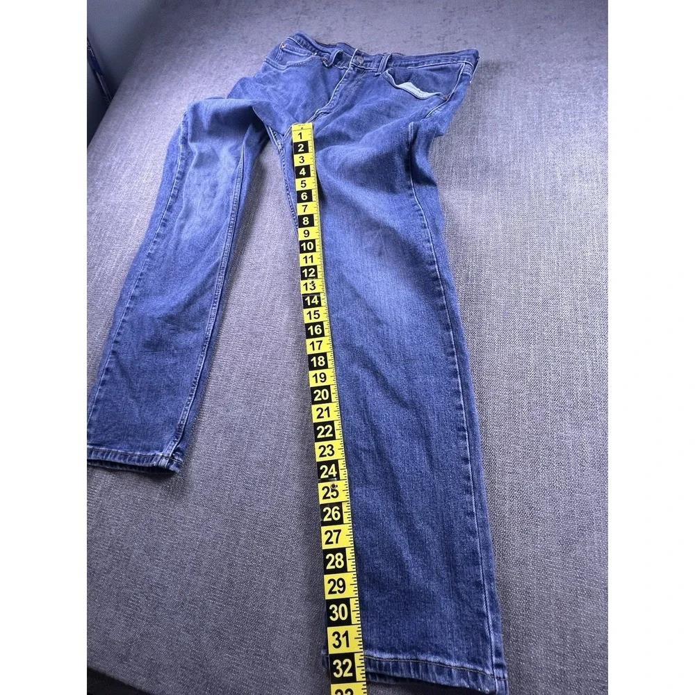 Levi's 505 Jeans Men 34x32 Straight Blue Medium Wash Biker Cowboy Rodeo